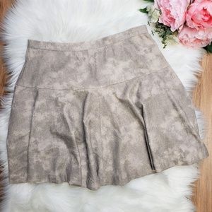 Hem & Thread Faux Vegan Suede Skater Skirt